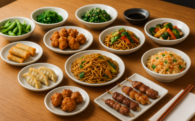 Japanische Beilagen Okazu und All-you-can-eat