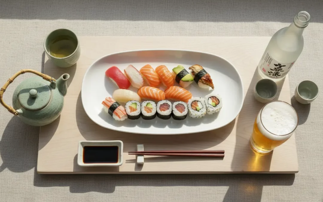 Welche Getränke passen zu Sushi 2026: Tee, Sake und Bier