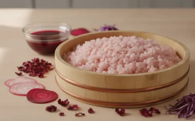 Wie färbe ich Sushi-Reis pink mit Naturfarben