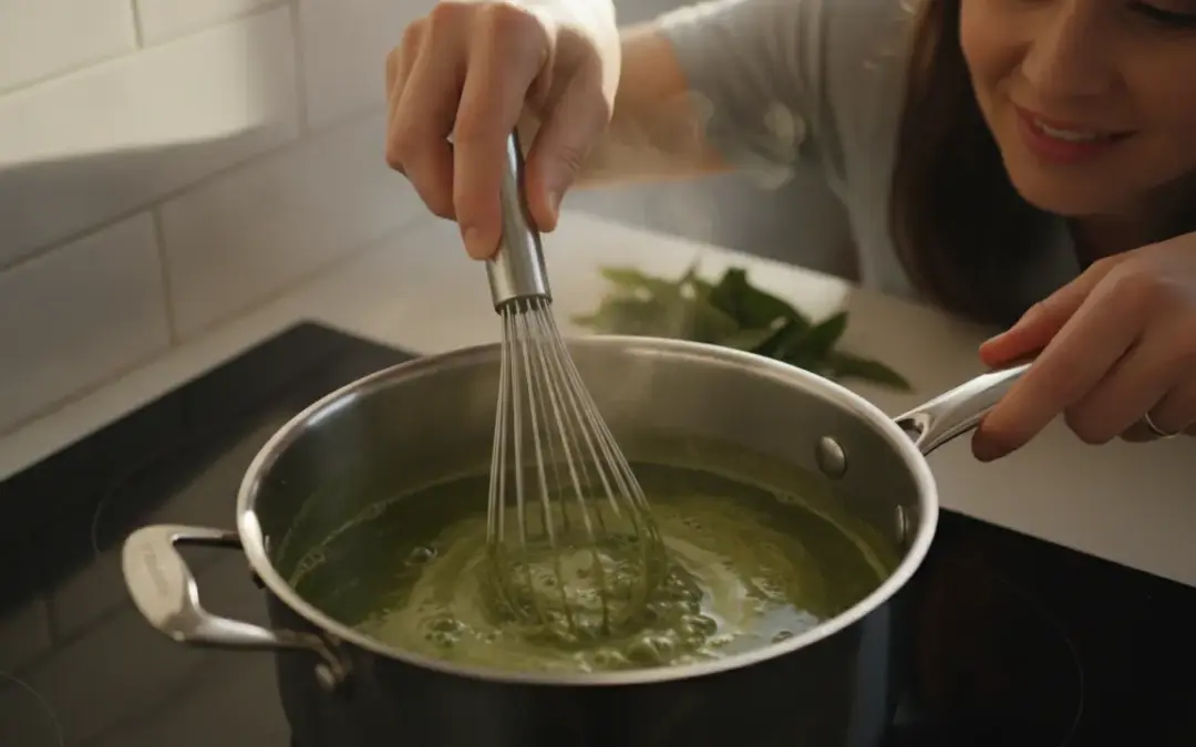 Matcha Eis selber machen: Rezept ohne Eismaschine